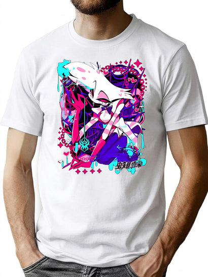 Angel Dust - Hazbin Hotel Classic T-Shirt23 Black T-Shirt for Men & Women, T-Shirts Graphic Tee - Black