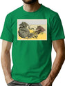 Animals Playing Chess Elephant Hippo Gift T-Shirt for Men & Women, T-Shirts Graphic Tee - Green