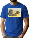 Animals Playing Chess Elephant Hippo Gift T-Shirt for Men & Women, T-Shirts Graphic Tee - Blue