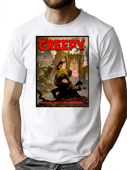 Another Great Vintage Creepy Magazine Cover T-Shirt for Men & Women, T-Shirts Graphic Tee - Black