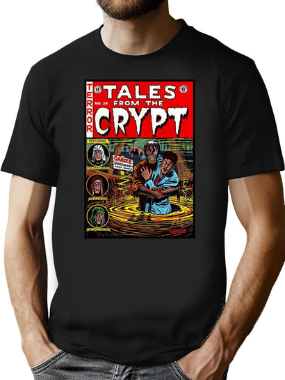 Another Great Vintage Tales from The Crypt Comic Cover Art! Essential T-Shirt for Men & Women, T-Shirts Graphic Tee - Black