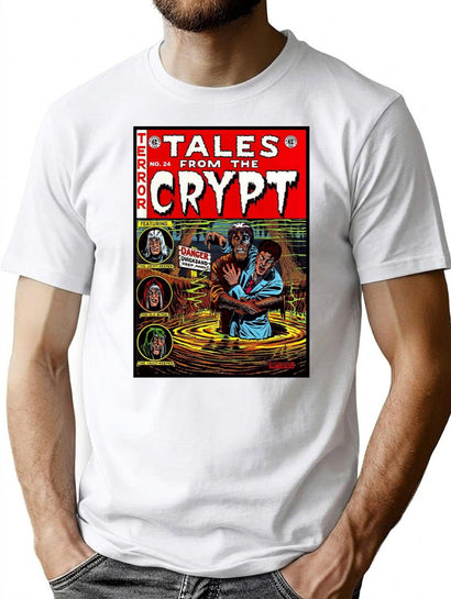 Another Great Vintage Tales from The Crypt Comic Cover Art! Essential T-Shirt for Men & Women, T-Shirts Graphic Tee - Black