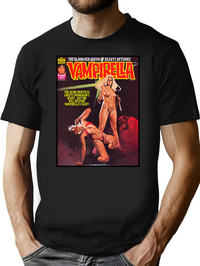 Another Great Vintage Vampirella Magazine Cover 58 T-Shirt for Men & Women, T-Shirts Graphic Tee - Black