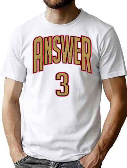 Answer T-Shir Bootleg Graphic T-Shirt - Black