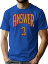 Answer T-Shir Bootleg Graphic T-Shirt - Blue