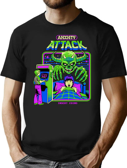 Anxiety Attack T-Shirt for Men & Women, T-Shirts Graphic Tee - Black