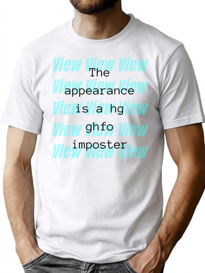 Appearance Is Imposter - Weird Bad Translation Error Bootleg Graphic T-Shirt - Black