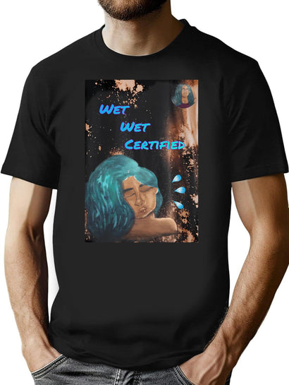 Aqua Bleached Bootleg Rap Tee Bootleg Graphic T-Shirt - Black