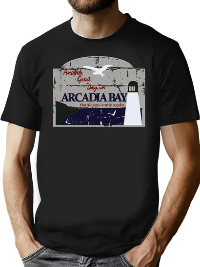 Arcadia Bay T-Shirt for Men & Women, T-Shirts Graphic Tee - Black