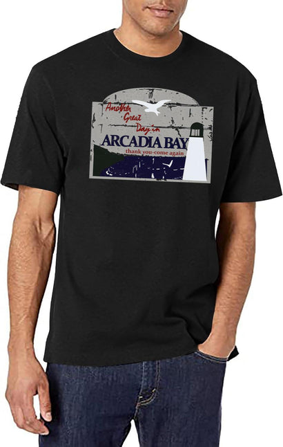 Arcadia Bay T-Shirt for Men & Women, T-Shirts Graphic Tee - Black