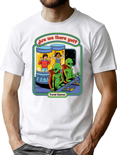 Are We There Yet T-Shirt for Men & Women, T-Shirts Graphic Tee - Black