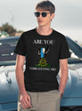 Are You Threatening Me Halloween Black T-Shirt - Navy