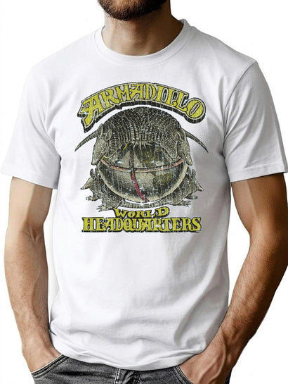 Armadillo World Headquarters 1970 T-Shirt for Men & Women, T-Shirts Graphic Tee - Black