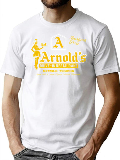 Arnold'S Drive In Restaurant Happy Days T-Shirt for Men & Women, T-Shirts Graphic Tee - Black