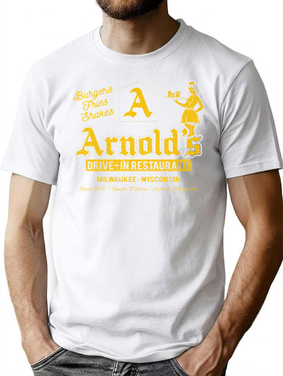 Arnold'S Drive In Worn T-Shirt for Men & Women, T-Shirts Graphic Tee - Black