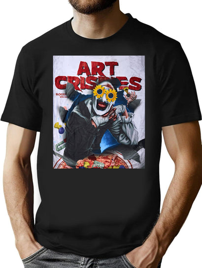 Art Crispies Scary Clown T-Shirt for Men & Women, T-Shirts Graphic Tee - Black