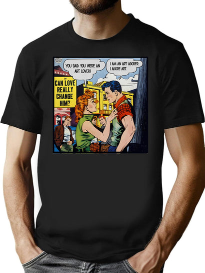 Art Lover T-Shirt for Men & Women, T-Shirts Graphic Tee - Black