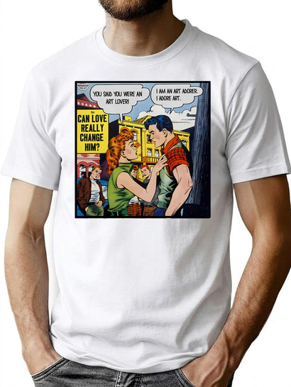 Art Lover T-Shirt for Men & Women, T-Shirts Graphic Tee - Black