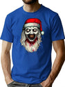 Art The Claus - Horror Christmas Clown T-Shirt for Men & Women, T-Shirts Graphic Tee - Blue