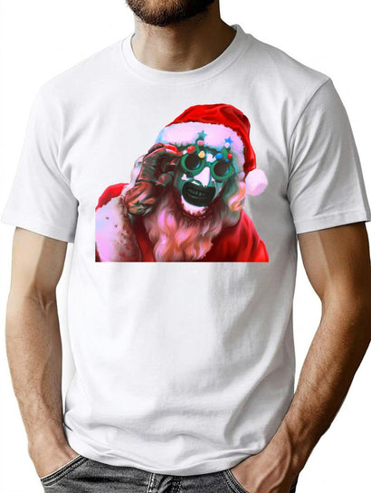 Art The Clown As Santa T-Shirt for Men & Women, T-Shirts Graphic Tee - Black