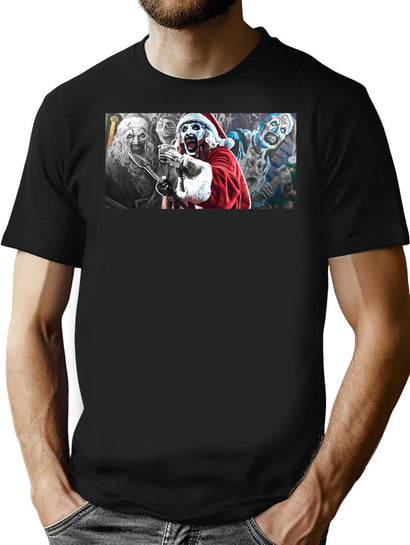 Art The Clown Christmas Terrifier 3 T-Shirt for Men & Women, T-Shirts Graphic Tee - Black