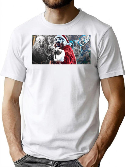 Art The Clown Christmas Terrifier 3 T-Shirt for Men & Women, T-Shirts Graphic Tee - Black