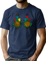 Art The Clown - Christmas Tree Sunglasses (Digital Stained Glass) T-Shirt for Men & Women, T-Shirts Graphic Tee - Navy