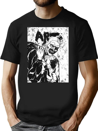 Art The Clown From The Film Terrifier T-Shirt for Men & Women, T-Shirts Graphic Tee - Black