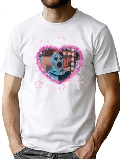 Art The Clown Heart Frame T-Shirt for Men & Women, T-Shirts Graphic Tee - Black