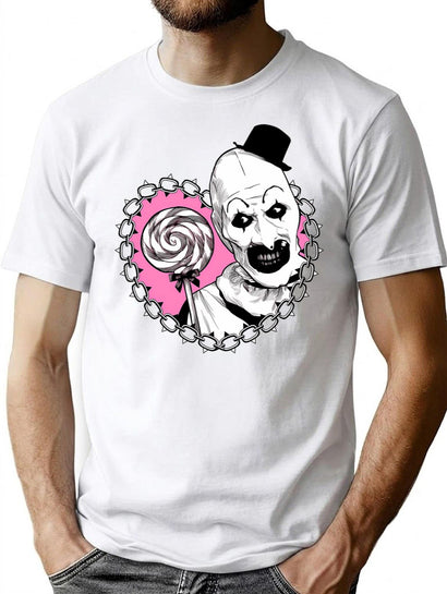 Art The Clown Lollipop (Dark Version) T-Shirt for Men & Women, T-Shirts Graphic Tee - Black