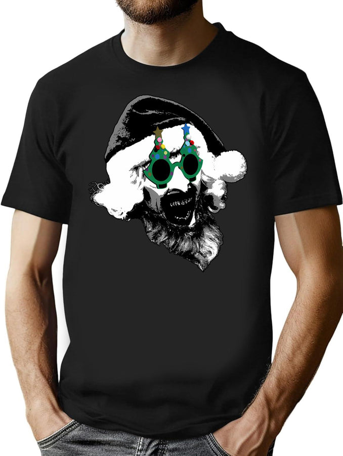 Art The Clown Santa Claus T-Shirt for Men & Women, T-Shirts Graphic Tee - Black