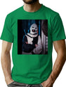 Art The Clown Says Cheeese T-Shirt for Men & Women, T-Shirts Graphic Tee - Green