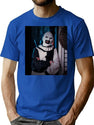 Art The Clown Says Cheeese T-Shirt for Men & Women, T-Shirts Graphic Tee - Blue