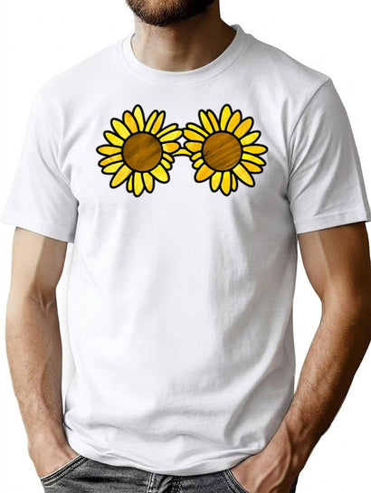 Art The Clown - Sunflower Sunglasses (Digital Stained Glass) T-Shirt for Men & Women, T-Shirts Graphic Tee - Black