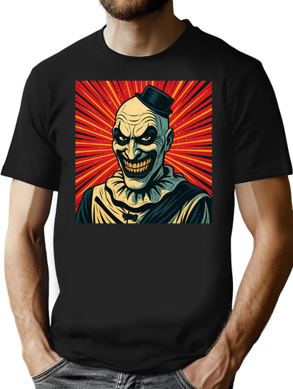 Art The Clown T-Shirt Terrifier Horror Movie Merch T-Shirt for Men & Women, T-Shirts Graphic Tee - Black