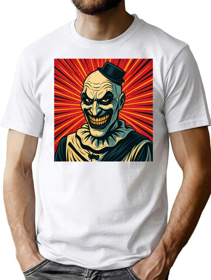 Art The Clown T-Shirt Terrifier Horror Movie Merch T-Shirt for Men & Women, T-Shirts Graphic Tee - Black
