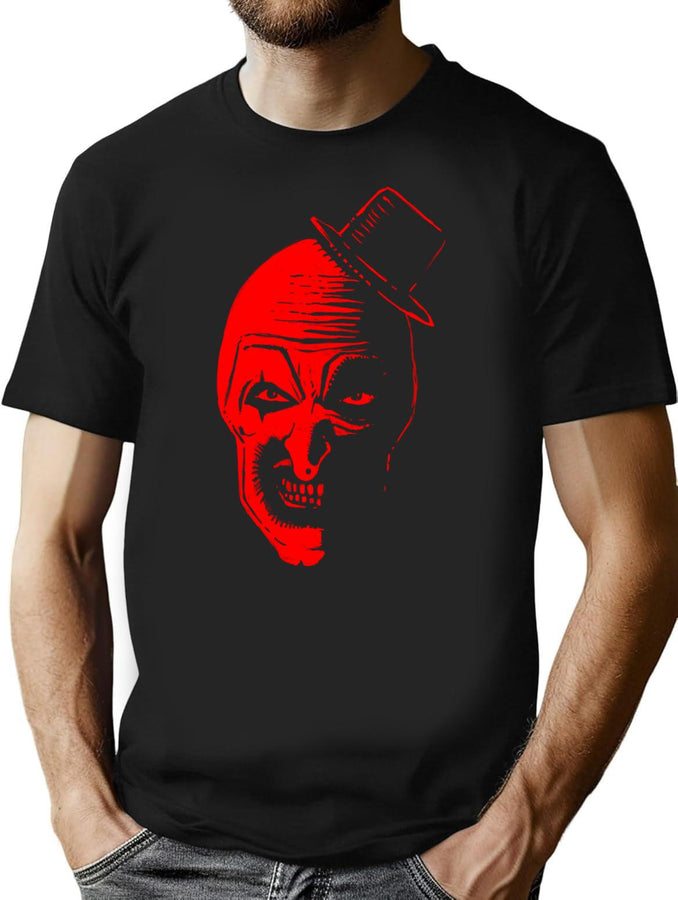 Art The Clown The Creepy Blood Red T-Shirt for Men & Women, T-Shirts Graphic Tee - Black