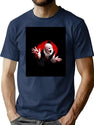 Art The Clown The Creepy Waving For You T-Shirt for Men & Women, T-Shirts Graphic Tee - Navy