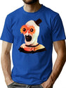 Art The Clown The Creepy Withe Flower Glasses T-Shirt for Men & Women, T-Shirts Graphic Tee - Blue