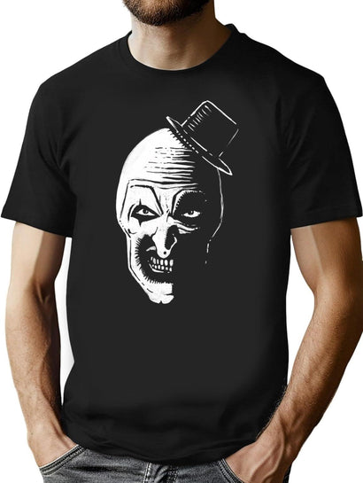 Art The Clown The Creepy T-Shirt for Men & Women, T-Shirts Graphic Tee - Black