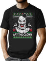 Art The Clown Ugly Christmas T-Shirt for Men & Women, T-Shirts Graphic Tee - Black