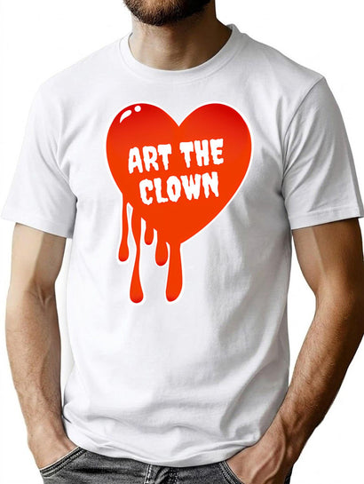 Art Thr Clown Blood Drip Heart T-Shirt for Men & Women, T-Shirts Graphic Tee - Black