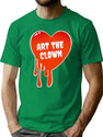 Art Thr Clown Blood Drip Heart T-Shirt for Men & Women, T-Shirts Graphic Tee - Green