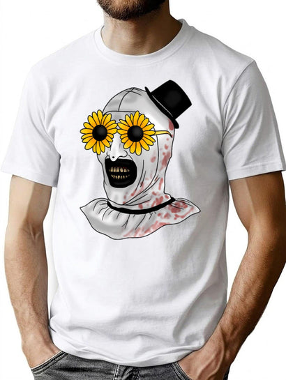 Artsy Clown Sunnies T-Shirt for Men & Women, T-Shirts Graphic Tee - Black