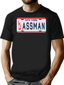 Assman License Plate T-Shirt for Men & Women, T-Shirts Graphic Tee - Black