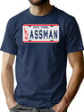 Assman License Plate T-Shirt for Men & Women, T-Shirts Graphic Tee - Navy