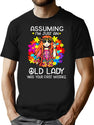 Assuming I'M Just An Old Lady Was Your First Mistake Hippie (1) T-Shirt for Men & Women, T-Shirts Graphic Tee - Black