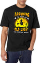 Assuming Im Just An Old Lady Funny Witch Halloween T-Shirt for Men & Women, T-Shirts Graphic Tee - White