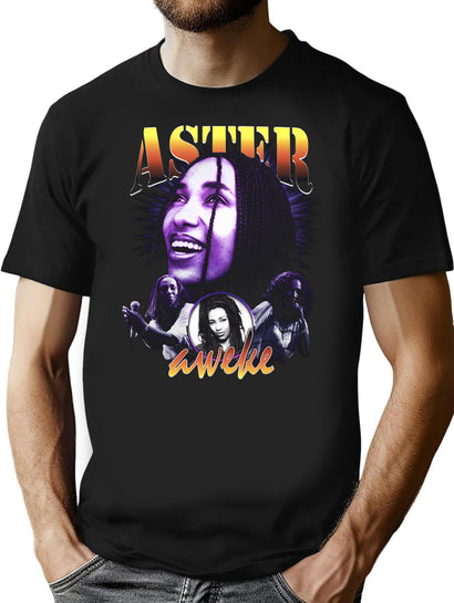 Aster Aweke Bootleg Graphic T-Shirt - Black