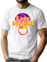 Ate His Ball - Funny Engrish Bad Translation Bootleg Graphic T-Shirt - White